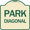Signmission Designer Series Diagonal Parking 1, Tan & Green Heavy-Gauge Aluminum Sign, 18" x 18", TG-1818-24192 A-DES-TG-1818-24192 - alternate 1